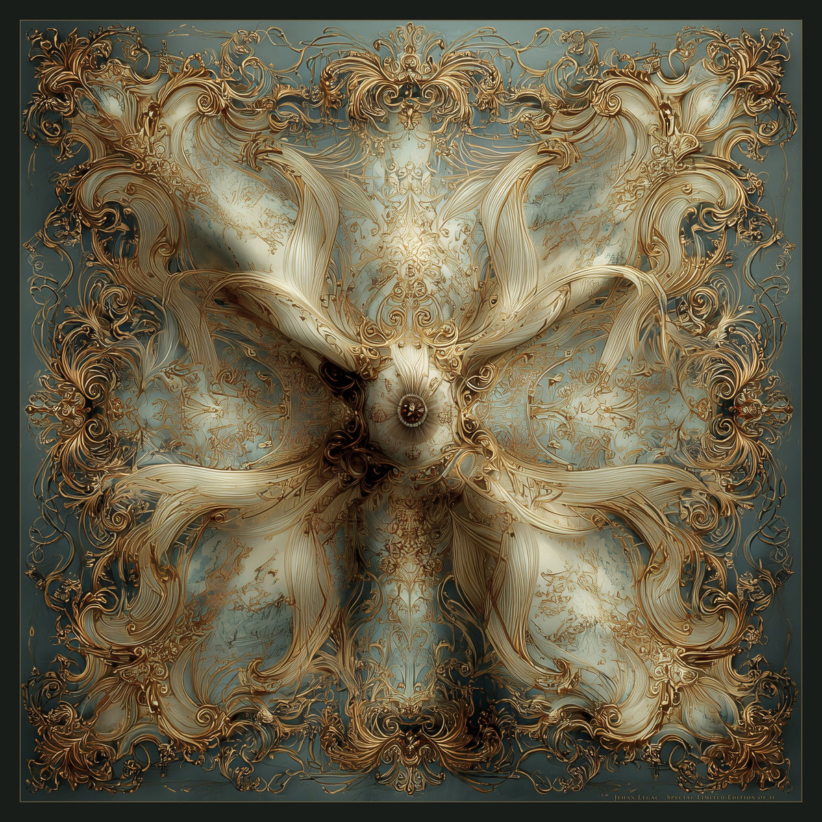 Star of the Silent Knot – silk scarf by Jehan Legac