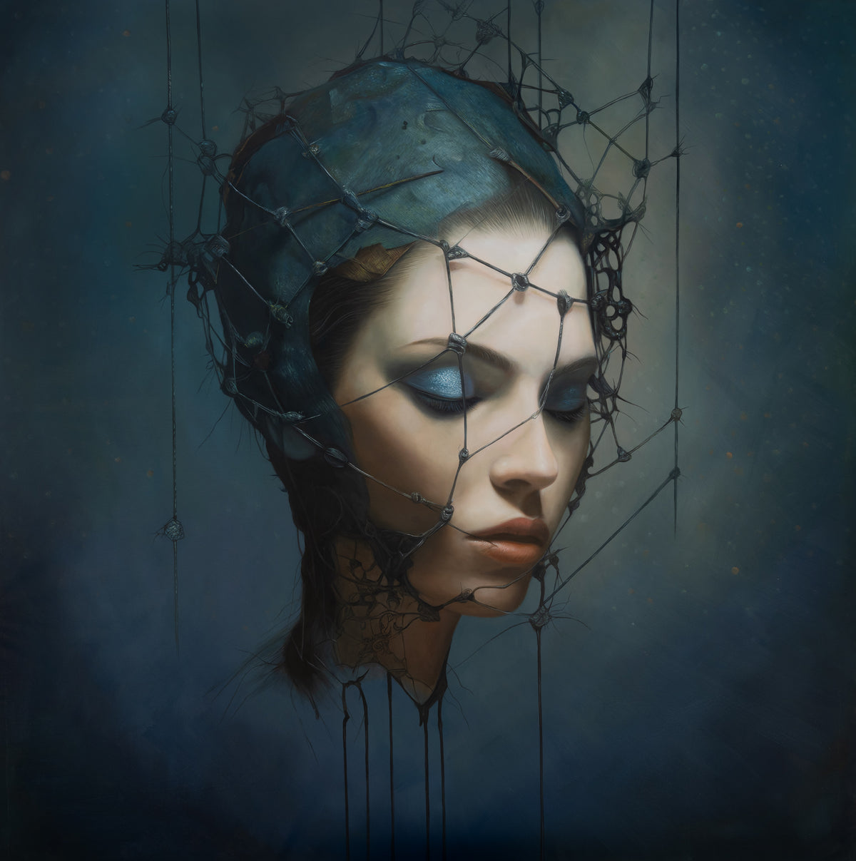 Synapses Trip — oil on canvas by Jehan Legac