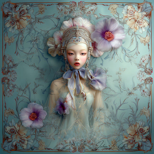 Halo of Pastel Blossoms