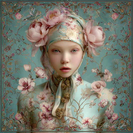 A Figure Among Flowers