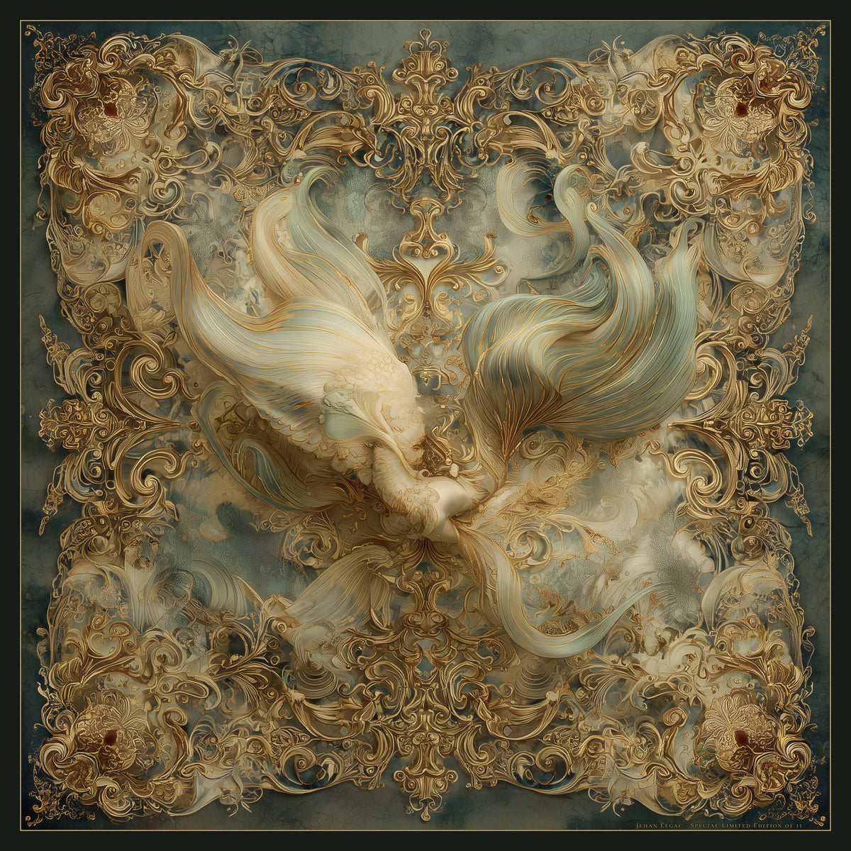 Whispers of the Wind – silk scarf by Jehan Legac